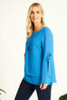 Amanda Bell Sleeve Sheer Tunic Top