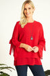 Amanda Bell Sleeve Sheer Tunic Top