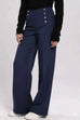 Hattie Button Detail Wide Leg Trousers