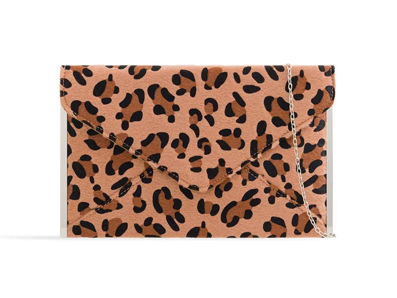 Rosalie Leopard Print Envelope Clutch Bag Emporium