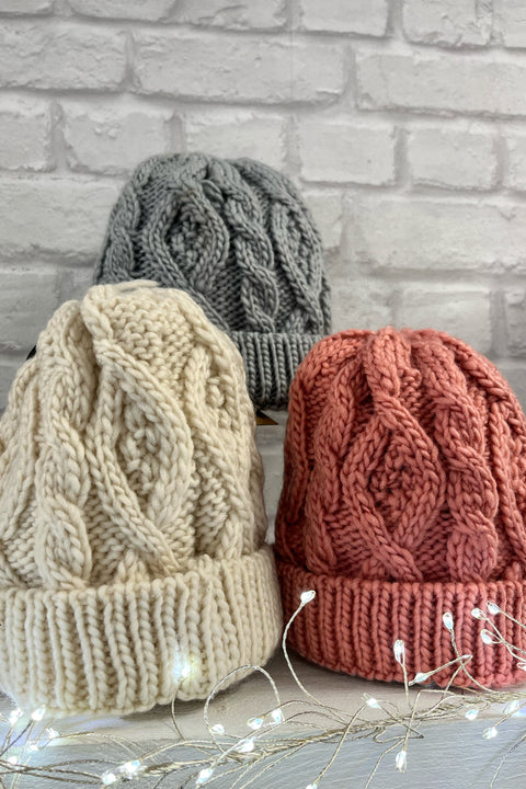Lenora Cable Knit Hat